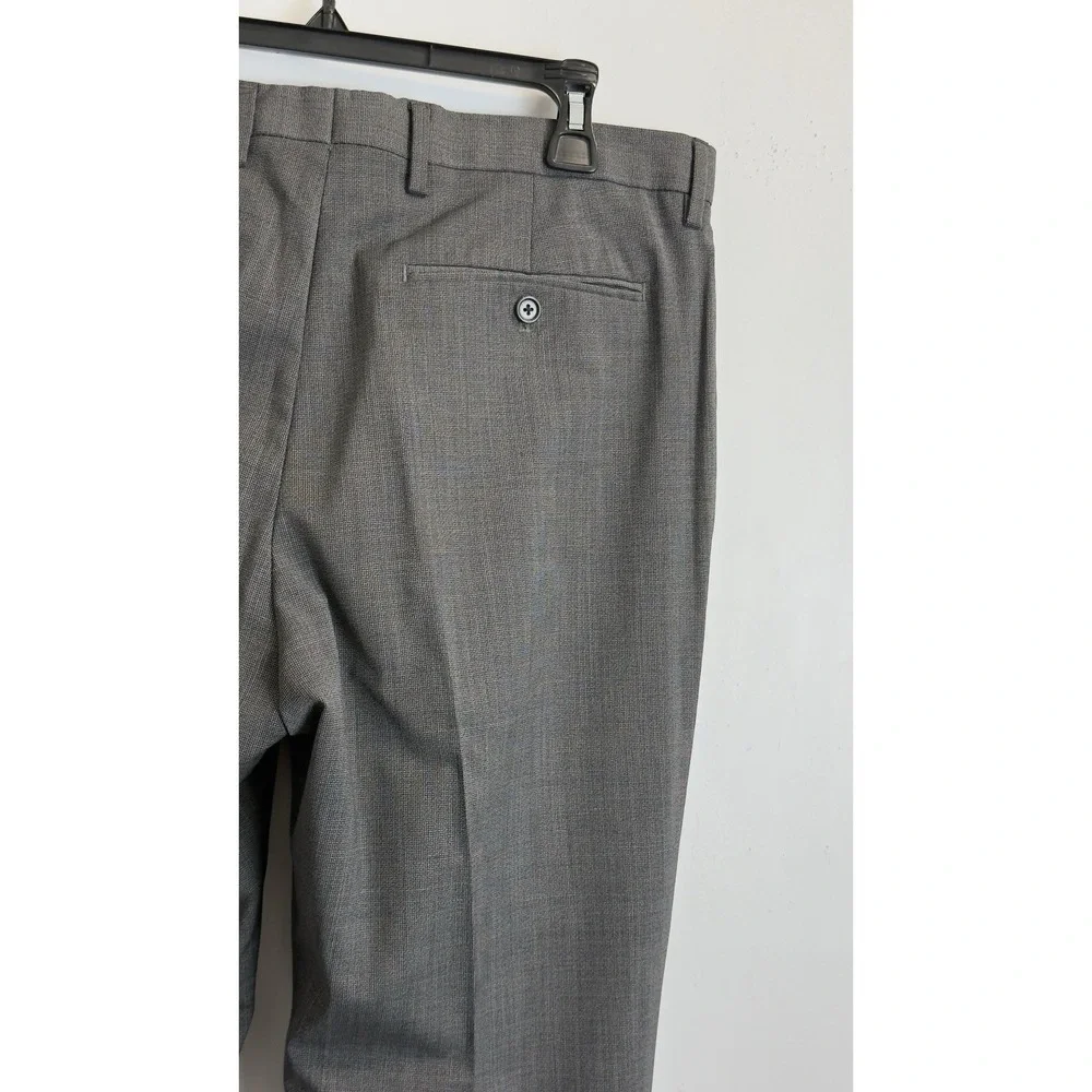 Banana Republic Dress Pants‎ Mens 33x32 Grey 100% Wool Tailored Slim Fit Classic